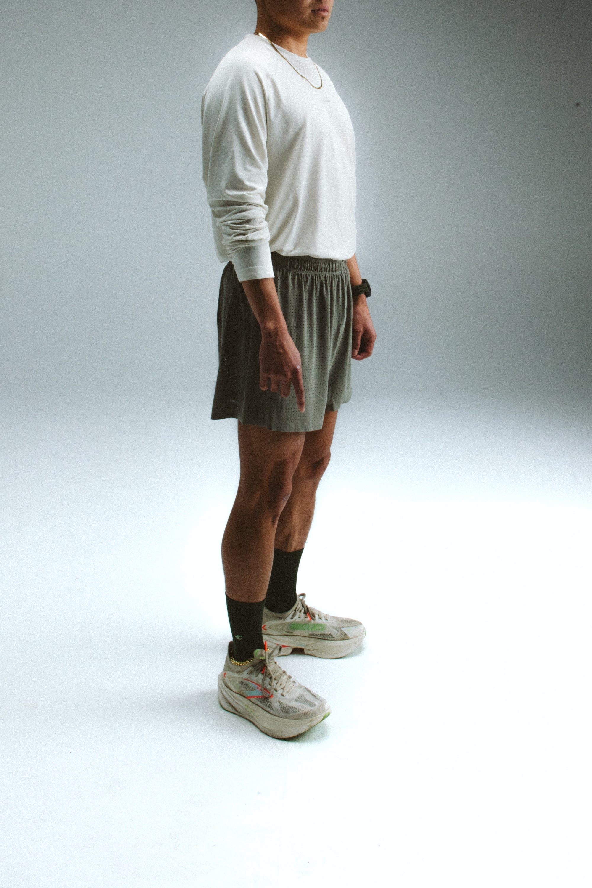 Short doublé 5" - Gris