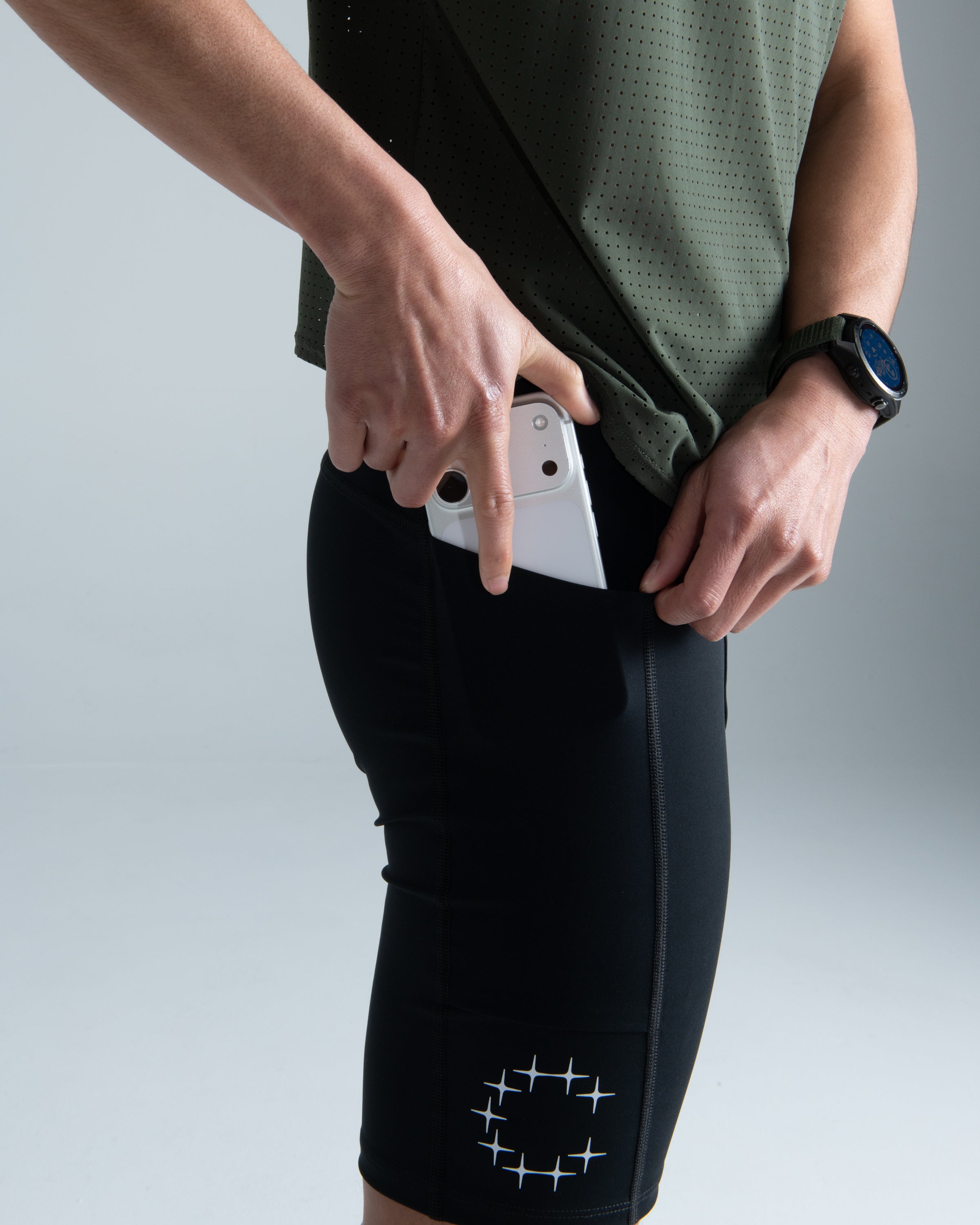 Mi-cuisse 7,5" - Noir