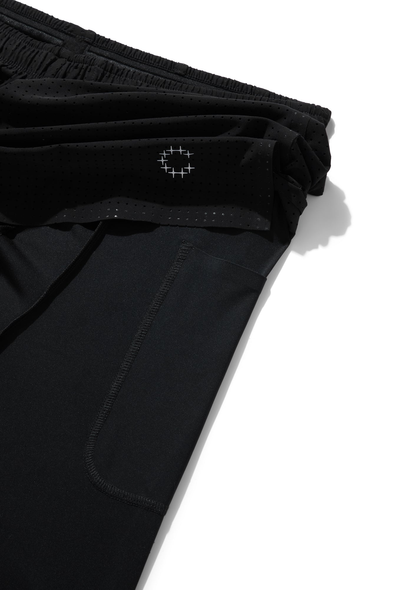 Short doublé 5 po – Noir