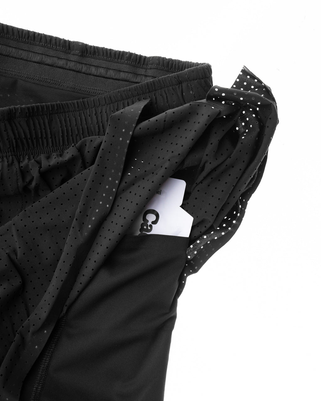 Short doublé 5" – Noir