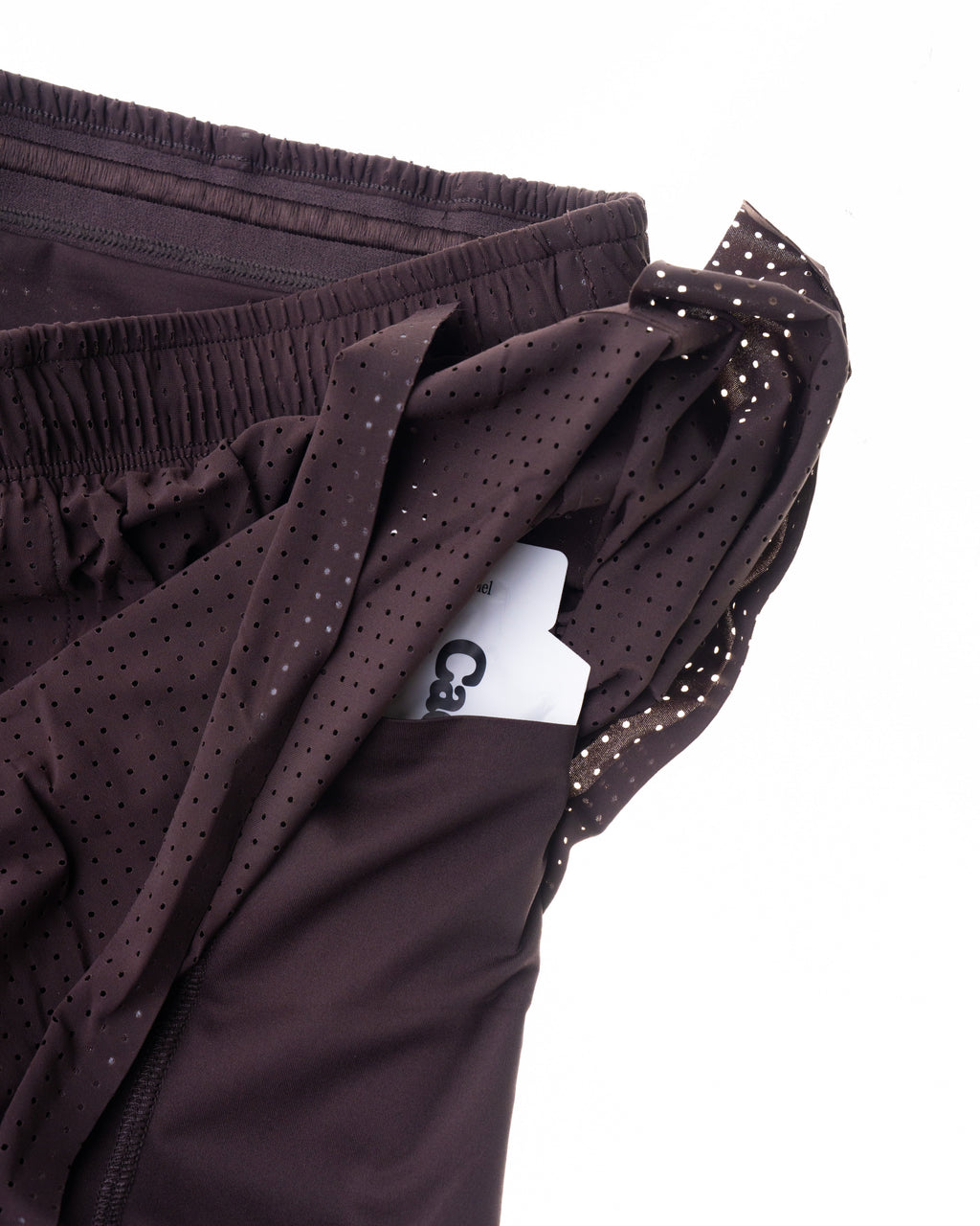 Short doublé de 5 po - Marron