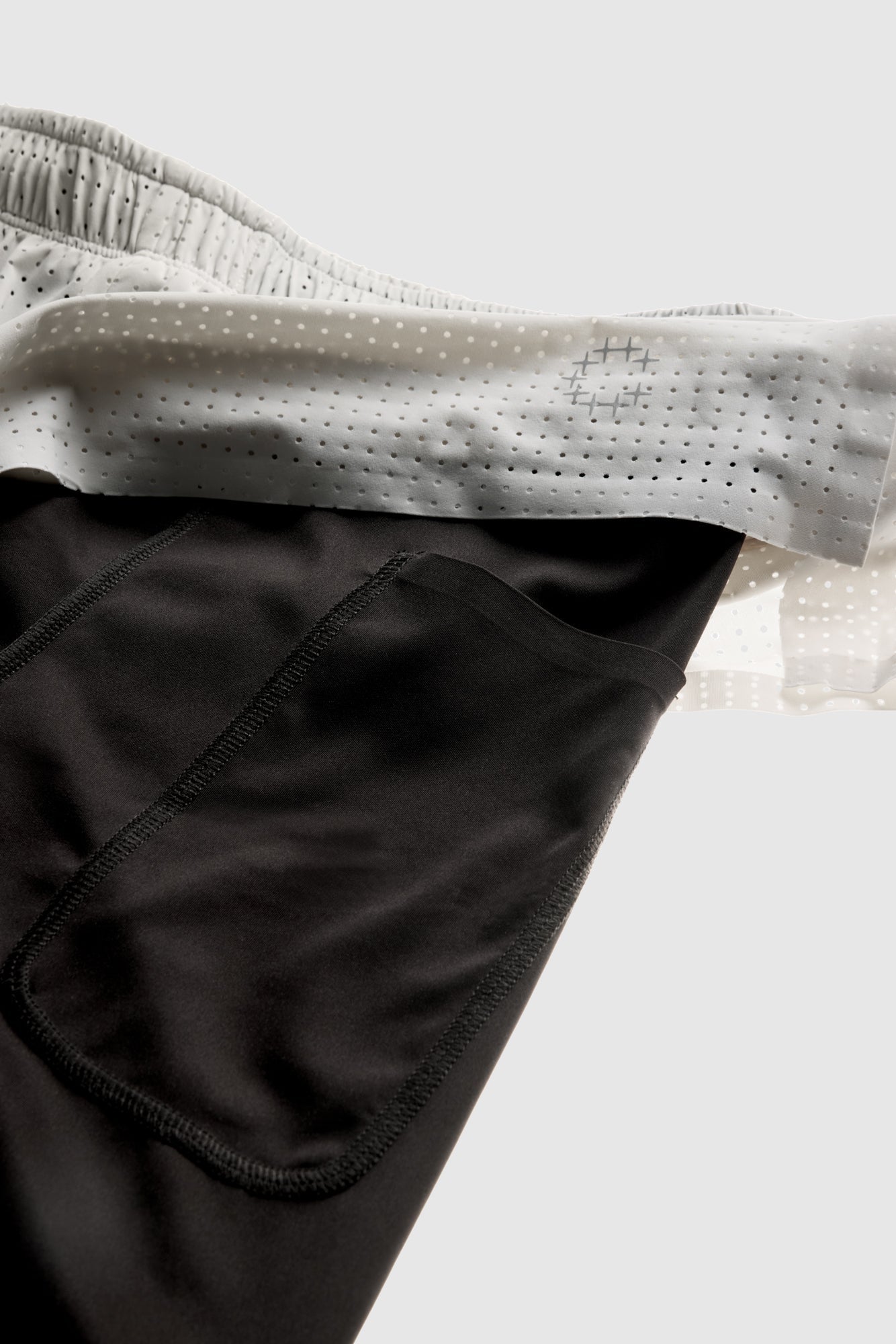 Short doublé 5 po - Blanc cassé