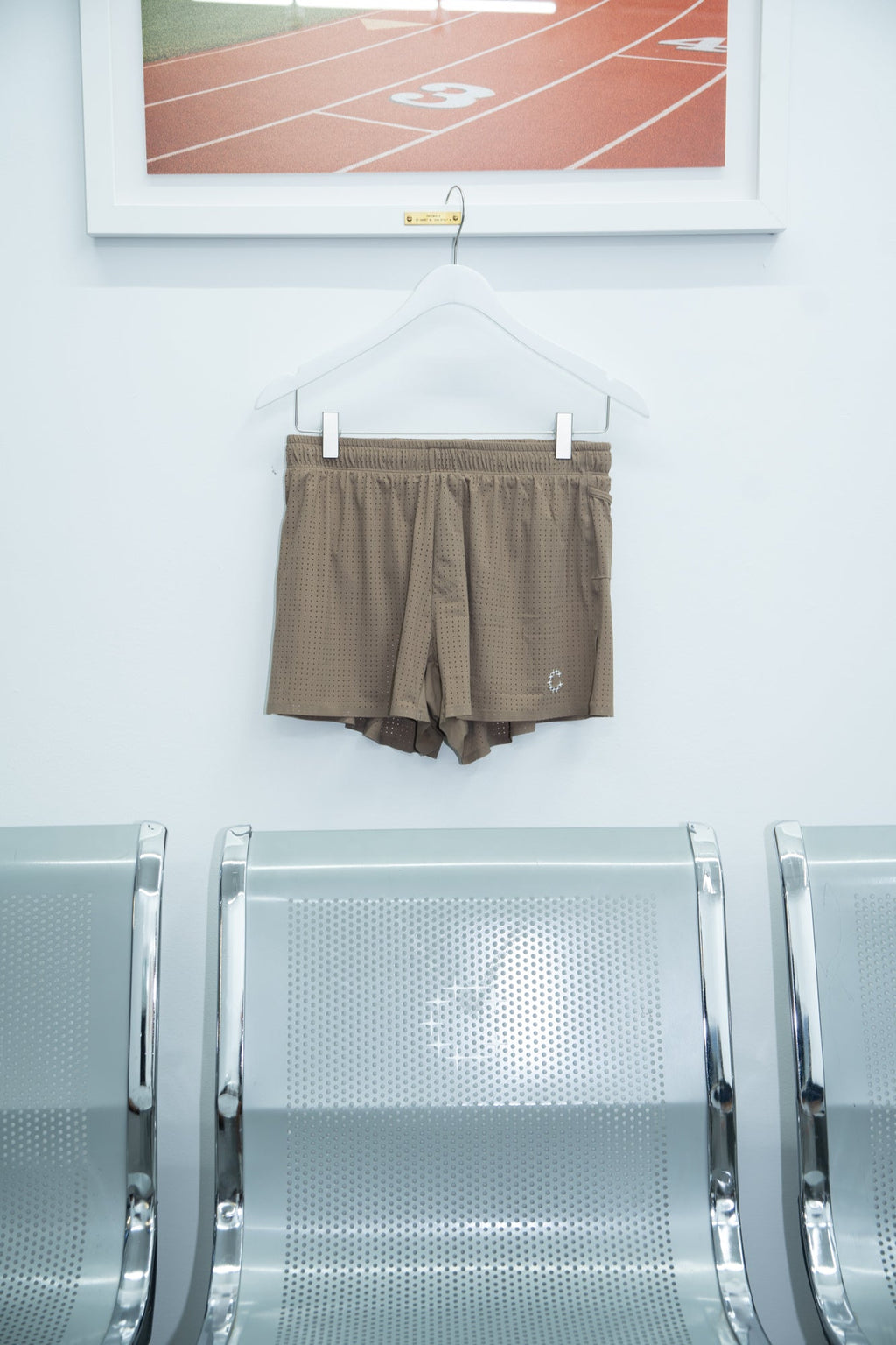 Short fendu unisexe 3" - Sable